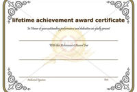 Certificate Of Achievement Template Awarded For Different inside Fresh Outstanding Effort Certificate Template