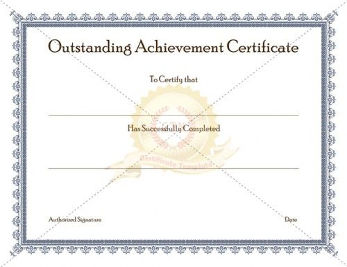 Certificate Of Achievement Template Awarded For Different throughout 9 ...
