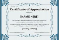 Certificate Of Appreciation For Ms Word Download At Http in Certificate Of Recognition Template Word
