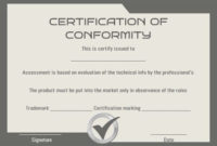 Certificate Of Conformity Sample Templates | Printable for Fresh Certificate Of Conformity Template Ideas