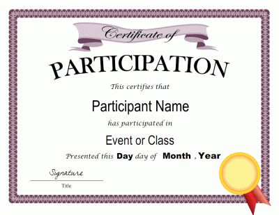 Certificate Of Participation Template | Certificate Of throughout Certificate Of Participation Template Doc 10 Ideas