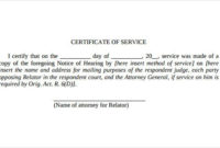 Certificate Of Service Template – 8+ Download Free Documents with regard to Fresh Dog Obedience Certificate Template Free 8 Docs