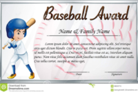 Certificate Template For Baseball Award With Baseball Player regarding Best 10 Free Printable Softball Certificate Templates
