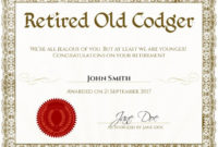 Certificate Template regarding Fresh Retirement Certificate Templates