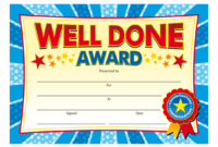 Certificates For Well Done Awards From Brainwaves. Supplying in Well Done Certificate Template