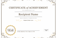 Certificates - Office intended for Certificate Of Achievement Template Word