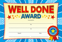 Certificates – Well Done Award | Certificate Templates for Unique Well Done Certificate Template