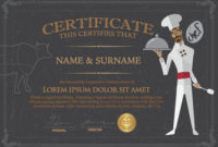 Chef Certificate Template Vector Free Download pertaining to Chef Certificate Template Free Download 2020