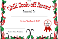 Chili Award Categories – Google Search | Chili Cook Off pertaining to Fresh Chili Cook Off Award Certificate Template Free