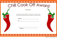 Chili Cook Off Award Certificate Template Free 2 In 2020 in Fresh Chili Cook Off Certificate Templates