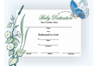 Christian Pastors And Others Can Use This Printable with regard to Free Fillable Baby Dedication Certificate Download