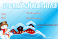 Christmas Gift Certificate Template 5 – Gift Template within Christmas Gift Templates Free Typable