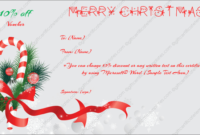 Christmas Gift Certificate Template 6 – Gift Template in Fresh Christmas Gift Templates Free Typable