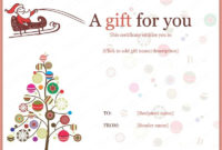 Christmas Gift Certificate Template Free Download (4) – Tem with Fresh Christmas Gift Templates Free Typable