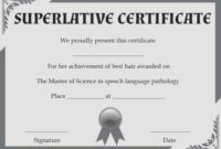 Class Superlative Certificate Templates | Certificate throughout Superlative Certificate Templates