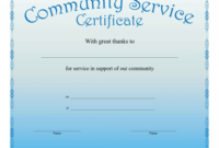 Community Service Certificate Template With This Certificate in Fresh Community Service Certificate Template Free Ideas