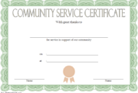 Community Service Hours Certificate Template Free 1 In 2020 in Years Of Service Certificate Template Free 11 Ideas