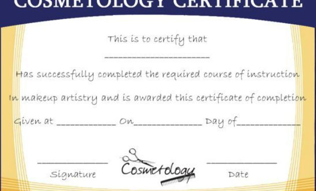 Cosmetology Certificate Templates: Beautiful Templates To pertaining to Free 24 Martial Arts Certificate Templates 2020