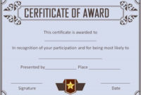 Crazy Most Likely To Award | Most Likely To Awards, Award inside Free Most Likely To Certificate Templates