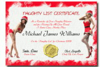 Create Santa Certificates | Printable Free Letters within Free 9 Naughty List Certificate Templates