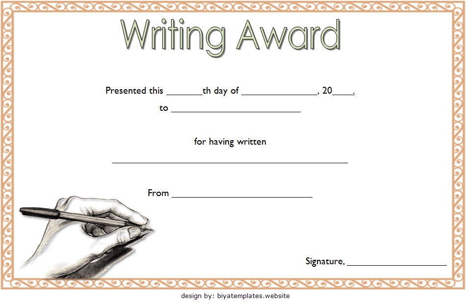 Creative Writing Award Certificate Template Free 1 In 2020 throughout Writing Competition Certificate Templates