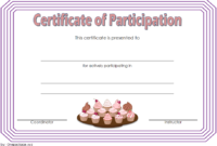 Cupcake Wars Certificate Of Participation Free 2 | Cupcake with Best Cupcake Certificate Template Free 7 Sweet Designs