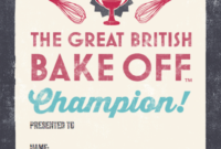 Design Context: What Is Good – British Bake Off Party Pack with Fresh Bake Off Certificate Template