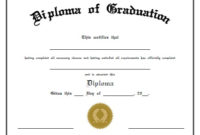 Diploma Of Graduation – Free Printable – Allfreeprintable with Kindergarten Graduation Certificate Printable