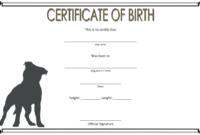 Dog Birth Certificate Template Free 2 | Dog Birth, Birth intended for Fresh Puppy Birth Certificate Template