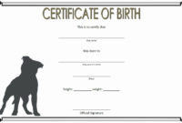 Dog Birth Certificate Template Free Fresh Dog Birth within Best Dog Adoption Certificate Free Printable 7 Ideas