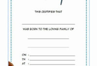 Dog Birth Certificates Templates Awesome Pet Birth within Unique Pet Birth Certificate Templates Fillable