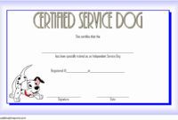 Dog Training Certificate Template Best Of Service Dog in Service Dog Certificate Template Free 7 Designs