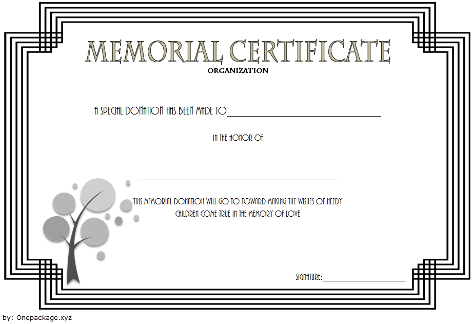 Donation In Memory Of Certificate Template Free 4 In 2020 inside Best Donation Certificate Template Free 14 Awards