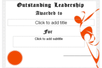 Download Outstanding Leadership Award Certificate – Free throughout Best Outstanding Student Leadership Certificate Template Free