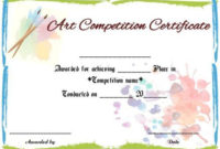 Drawing Competition Certificate | Max Installer with regard to Unique Drawing Competition Certificate Template 7 Designs
