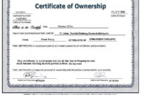 ❤️5+ Free Sample Of Certificate Of Ownership Form Template❤️ with regard to Fresh Certificate Of Ownership Template