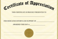 Editable Certificate Of Appreciation Template | Editable intended for Editable Certificate Of Appreciation Templates