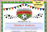 Editable Soccer Award Certificates Instant Download Team with regard to Soccer Achievement Certificate Template
