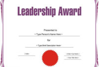 Education Certificate – Leadership Award Template in Best Leadership Certificate Template Designs