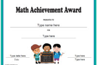 Education Certificates – Math Achievement Award throughout Fresh Math Award Certificate Template