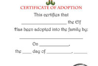 Elf On The Shelf Passport Pdf Elf On The with Elf Adoption Certificate Free Printable