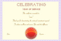 Employee Anniversary Certificate Template (12+ Professional with regard to Best Years Of Service Certificate Template Free 11 Ideas