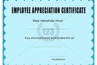 Employee Appreciation Certificate Template | Certificate pertaining to Free Employee Appreciation Certificate Template