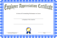 Employee Appreciation Certificate Template Free 2 | Two within Free Employee Appreciation Certificate Template