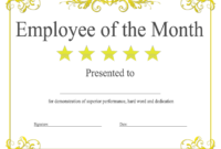 Employee Of The Month Certificate Template With Picture (2 within Employee Of The Month Certificate Template Word