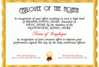 Employee Of The Month | Gift Certificate Template Word with Employee Of The Month Certificate Template Word