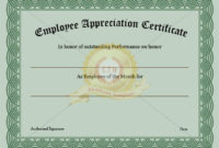 Employee Recognition Certificate Template Appreciation for Free Employee Appreciation Certificate Template