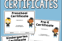 End Of Year Activities + Certificates – Prekinders with Certificate For Pre K Graduation Template