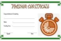 Finisher Certificate Template Free 1 In 2020 | Certificate for Best Finisher Certificate Template