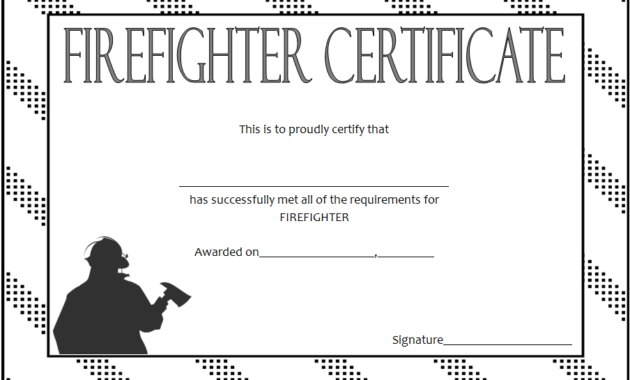 Fire Department Certificate Template Free 1 | Certificate intended for Firefighter Certificate Template Ideas
